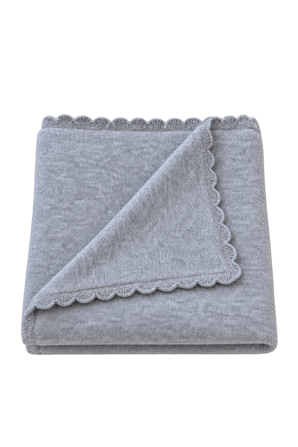 Cashmere Scalloped Baby Blanket