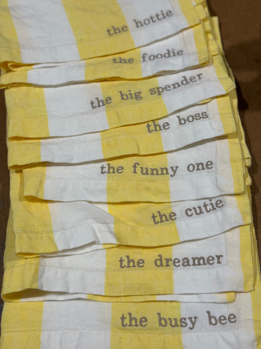 SAMPLE "Personality Napkins"