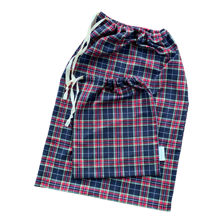 Set of Tartan Laundry Bags
